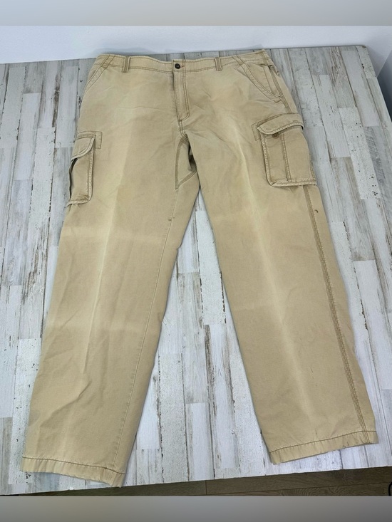 L.L. Bean Other - L.L. Bean Mens 44x35 Reinforced Knee Utility Pants Tan Cargo Fleece Lined